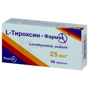 L-Тироксин-Фармак<sup>&reg;</sup><I>таблетки 25 мкг</I> (L-Thyroxin-Farmak<sup>&reg;</sup><I>tablets 25 mcg</I>)