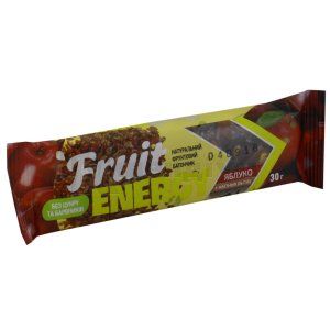 БАТОНЧИК ФРУКТОВИЙ FRUIT ENERGY ЯБЛУКО + НАСІННЯ ЛЬОНУ