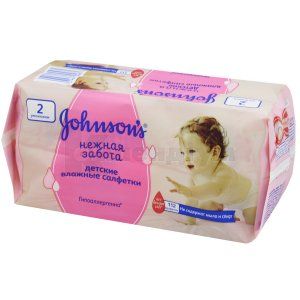 JOHNSON'S® ДИТЯЧІ ВОЛОГІ СЕРВЕТКИ "ЛАГІДНА ТУРБОТА"