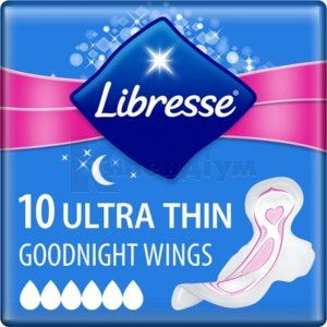 ПРОКЛАДКИ ЖІНОЧІ ГІГІЄНІЧНІ LIBRESSE ULTRA GOODNIGHT