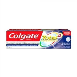 ЗУБНА ПАСТА COLGATE TOTAL 12 PROFESSIONAL WHITENING (ПРОФЕСІЙНА ВІДБІЛЮЮЧА)