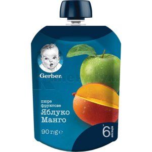 Гербер пюре яблуко і манго (Gerber puree apple and mango)