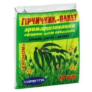 ГІРЧИЧНИК-ПАКЕТ АРОМАТИЗОВАНИЙ ЕФІРНОЮ ОЛІЄЮ ЕВКАЛІПТУ "ЕКОНОМ"