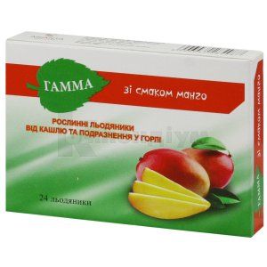 ГАММА РОСЛИННІ ЛЬОДЯНИКИ ВІД КАШЛЮ ТА ПОДРАЗНЕННЯ У ГОРЛІ