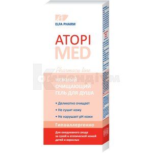 НІЖНИЙ ОЧИЩУЮЧИЙ ГЕЛЬ ДЛЯ ДУШУ тм "ELFA PHARM" серії "ATOPI MED"