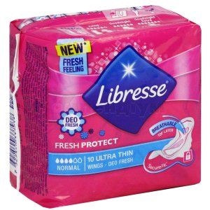 ПРОКЛАДКИ ЖІНОЧІ ГІГІЄНІЧНІ LIBRESSE ULTRA THIN NORMAL WINGS DEO FRESH