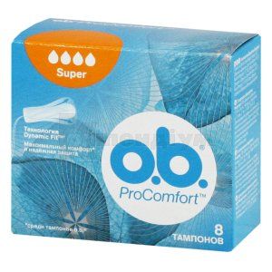 Тампони O.B. про комфорт супер (Tampons O.B. pro comfort super)