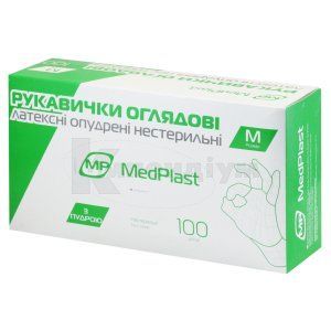 РУКАВИЧКИ ОГЛЯДОВІ ЛАТЕКСНІ ОПУДРЕНІ НЕСТЕРИЛЬНІ (GLOVES EXAMINATION LATEX POWDERED NONSTERILE)