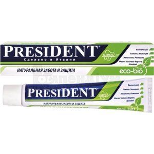 ЗУБНА ПАСТА "PRESIDENT CLINICAL" "ECO-BIO"