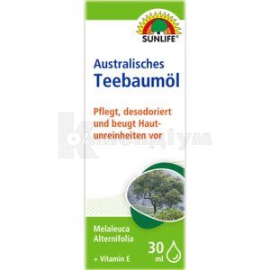 Санлайф олія чайного дерева (Sunlife Australisches Teebaumol tea tree oil)