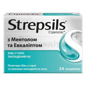 Стрепсілс<sup>&reg;</sup> з ментолом та евкаліптом (Strepsils<sup>&reg;</sup> menthol and eucalyptus)