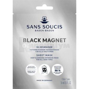 Sans Soucis (Сан Сусі) маска тканинна для обличчя Black Magnet очищуюча