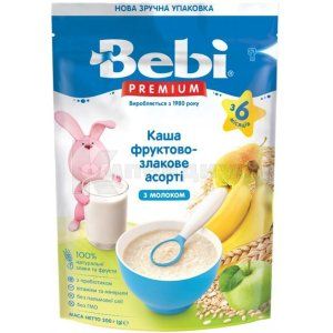 КАША МОЛОЧНАЯ "ФРУКТОВО-ЗЛАКОВОЕ АССОРТИ" торговой марки "BEBI PREMIUM"