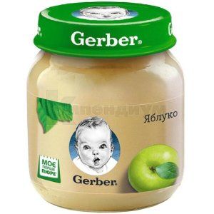 ПЮРЕ ФРУКТОВОЕ ГОМОГЕНИЗИРОВАННОЕ ТМ "GERBER" "ЯБЛОКО"