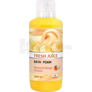 ПЕНА ДЛЯ ВАНН "BANANA & MANGO MUSS" серии "FRESH JUICE"