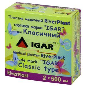 ПЛАСТЫРЬ МЕДИЦИНСКИЙ RiverPlast торговой марки "IGAR" тип КЛАССИЧЕСКИЙ (на хлопковой основе)