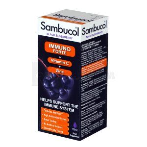 САМБУКОЛ ИММУНО ФОРТЕ С ВИТАМИНОМ C + ЦИНК (SAMBUKOL IMMUNO FORTE WITH VITAMIN C + ZINK)