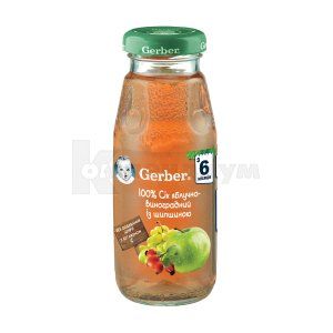 Гербер сок яблочно-виноградный с шиповником (Gerber juice apple-grape with rose hip)