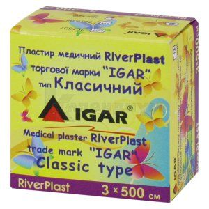 ПЛАСТЫРЬ МЕДИЦИНСКИЙ RiverPlast торговой марки "IGAR" тип КЛАССИЧЕСКИЙ (на хлопковой основе)