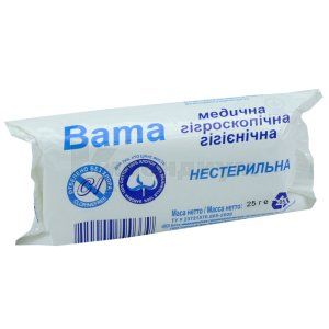 ВАТА МЕДИЦИНСКАЯ ГИГРОСКОПИЧЕСКАЯ