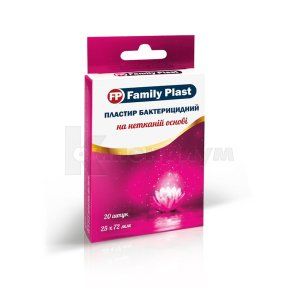 FAMILY PLAST ПЛАСТЫРЬ БАКТЕРИЦИДНЫЙ НА НЕТКАНОЙ ОСНОВЕ