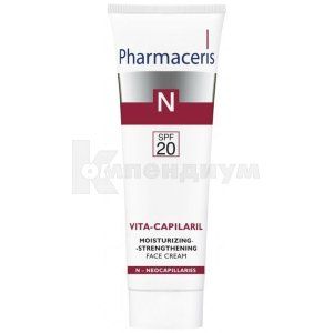 Увлажняющий крем для лица с укрепляющим эффектом Фармацерис (Moisturizing face cream with firming effect Vita-capilaril Pharmaceris N)