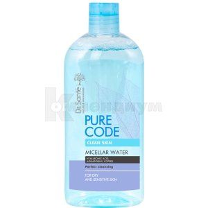 МИЦЕЛЛЯРНАЯ ВОДА ДЛЯ СУХОЙ И ЧУВСТВИТЕЛЬНОЙ КОЖИ серии "DR.SANTE PURE CODE"