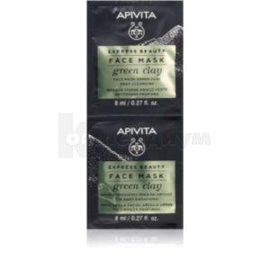 APIVITA EXPRESS BEAUTY МАСКА ГЛУБОКОГО ОЧИЩЕНИЯ С ЗЕЛЕНОЙ ГЛИНОЙ