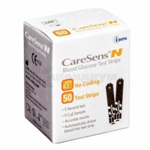 Тест-полоски Кеасенс N блад глюкоза (Caresens N blood glucose test strips)