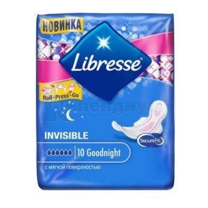 ПРОКЛАДКИ ЖЕНСКИЕ ГИГИЕНИЧЕСКИЕ LIBRESSE INVISIBLE ULTRA THIN GOODNIGHT