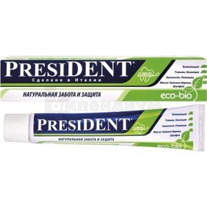 Зубная паста Президент клиникал эко-био (Toothpaste President clinical eco-bio)