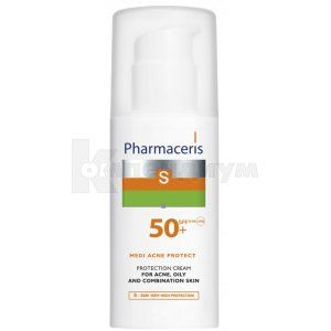 Крем солнцезащитный для кожи с акне SPF50+ "Pharmaceris S Medi Acne Protect"