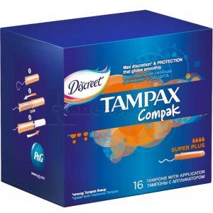 Тампоны Тампакс компак супер плюс (Tampons Tampax compak super plus)