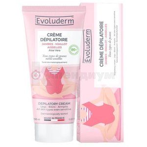 Крем для депиляции ног подмышек и бикини Эволюдерм (Cream for depilation of legs armpits and bikini Evoluderm)