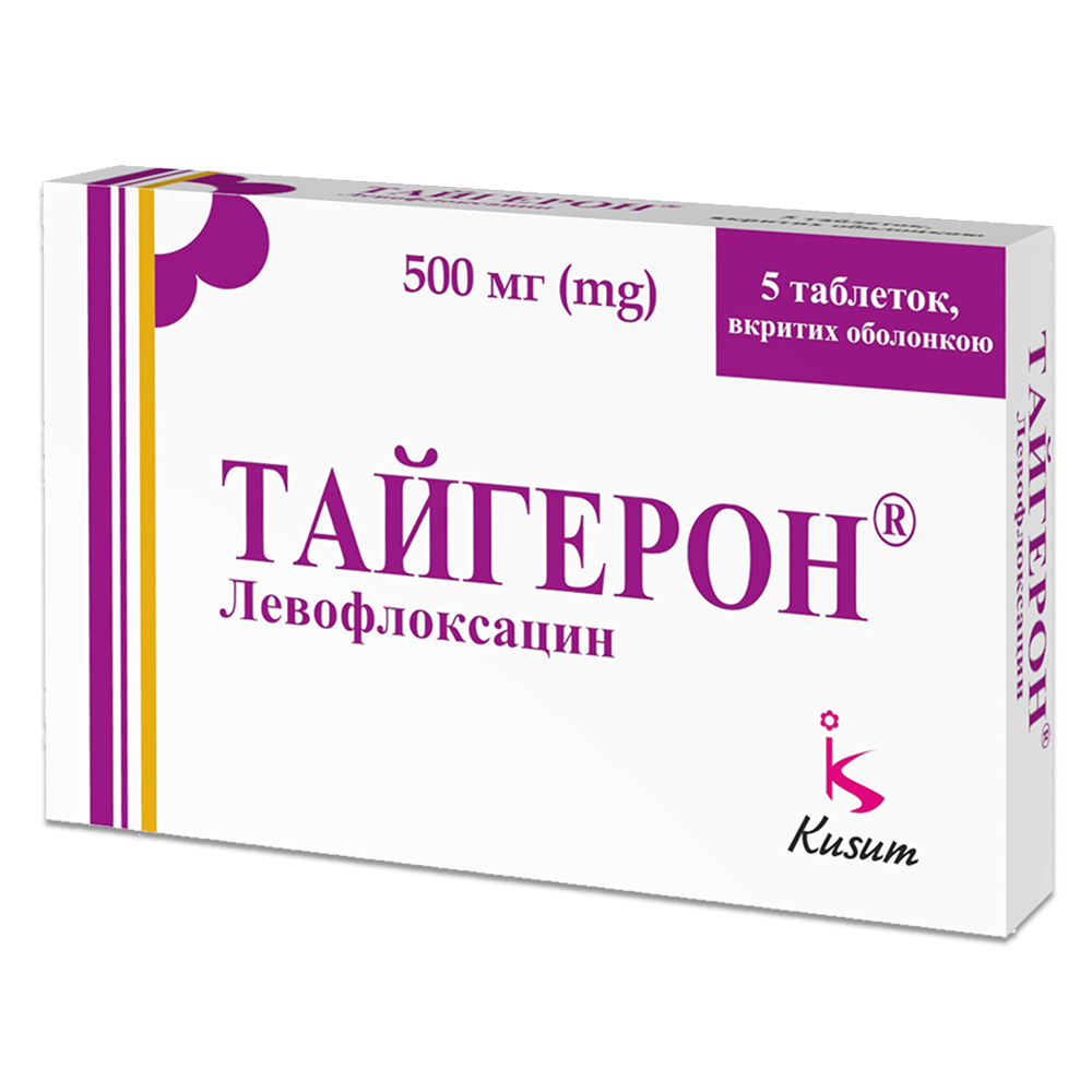 Тайгерон таблетки, вкриті оболонкою, 500 мг, блістер, № 5; Гледфарм