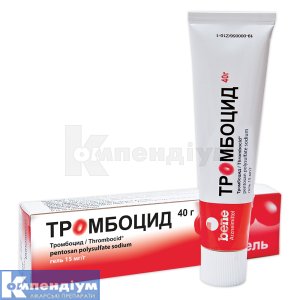 Тромбоцид гель, 15 мг/г, туба, 40 г, № 1; бене-Арцнайміттель