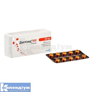 Діаглізид® MR таблетки з модифікованим вивільненням, 30 мг, № 60; Фармак