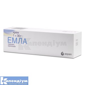 Емла крем, туба, 30 г, № 1; Aspen Pharma Trading Ltd.