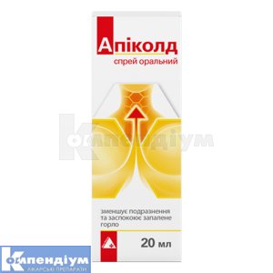 АПІКОЛД спрей оральний, флакон, 20 мл, № 1; Alpen Pharma AG 