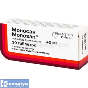 Моносан таблетки, 40 мг, № 30; PRO.MED.CS Praha a.s.