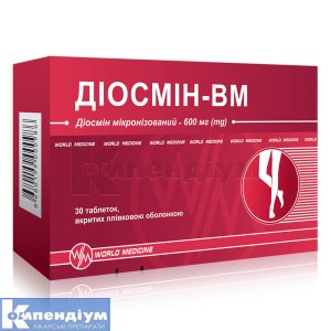 Діосмін-ВМ таблетки, 600 мг, № 30; Уорлд Медицин