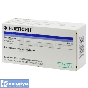 Фінлепсин® таблетки, 200 мг, № 50; Тева Україна