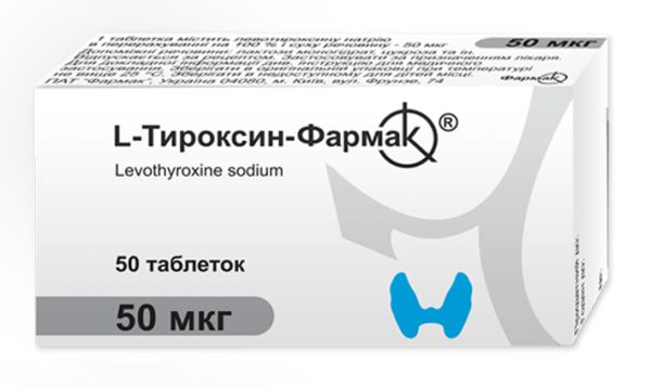L-Тироксин-Фармак<sup>®</sup><I>таблетки 50 мкг</I>