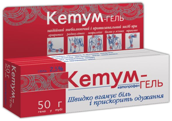 КЕТУМ-ГЕЛЬ: інструкція по застосуванню, ціна в аптеках України, аналоги ...