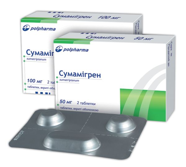 Активна речовина СУМАТРИПТАН (SUMATRIPTANUM) | Компендіум