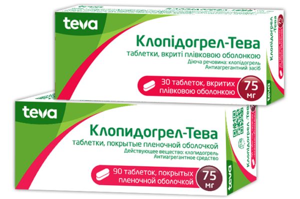 КЛОПІДОГРЕЛ-ТЕВА інструкція по застосуванню, ціна в аптеках України .