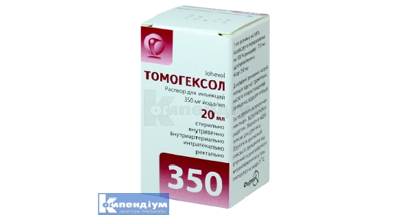 Томогексол розчин для ін'єкцій 300 мг йоду/мл флакон 50 мл: інструкція .