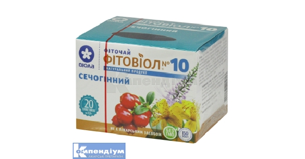 ФІТОЧАЙ ФІТОВІОЛ №10 фільтр-пакет 1.5 г: інструкція по застосуванню ...