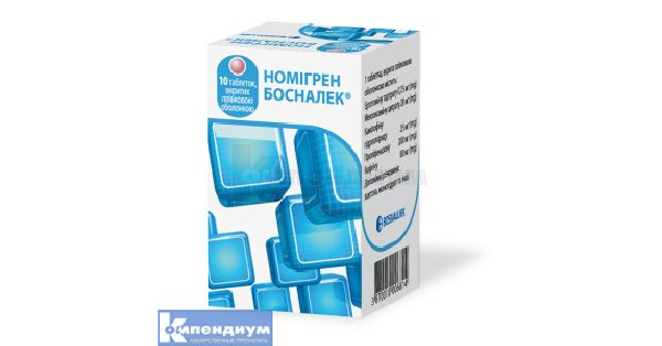 Номигрен Босналек: инструкция, цена, аналоги | таблетки, покрытые ...