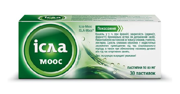 Ісла-Моос: інструкція по застосуванню, ціна в аптеках України, аналоги ...